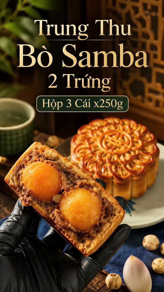 TRUNG THU BÒ SAMBA 2 TRỨNG (cái 220-250gr)