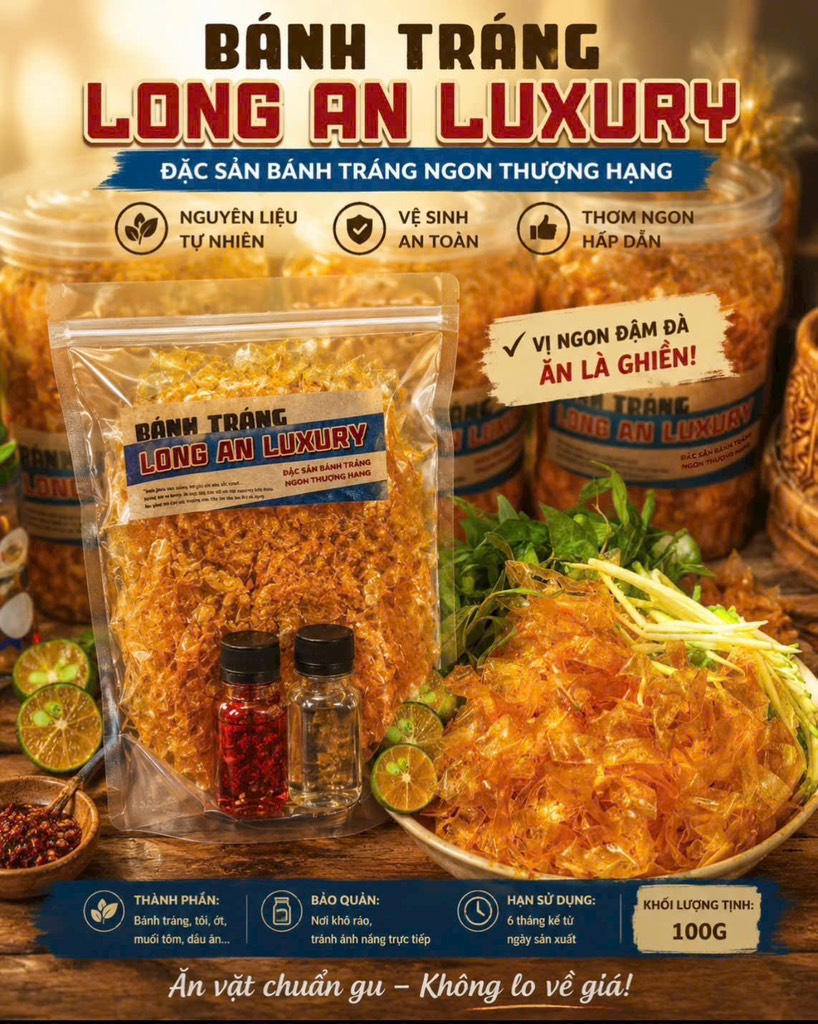 BÁNH TRÁNG SATE LONG AN (HỦ 400G)