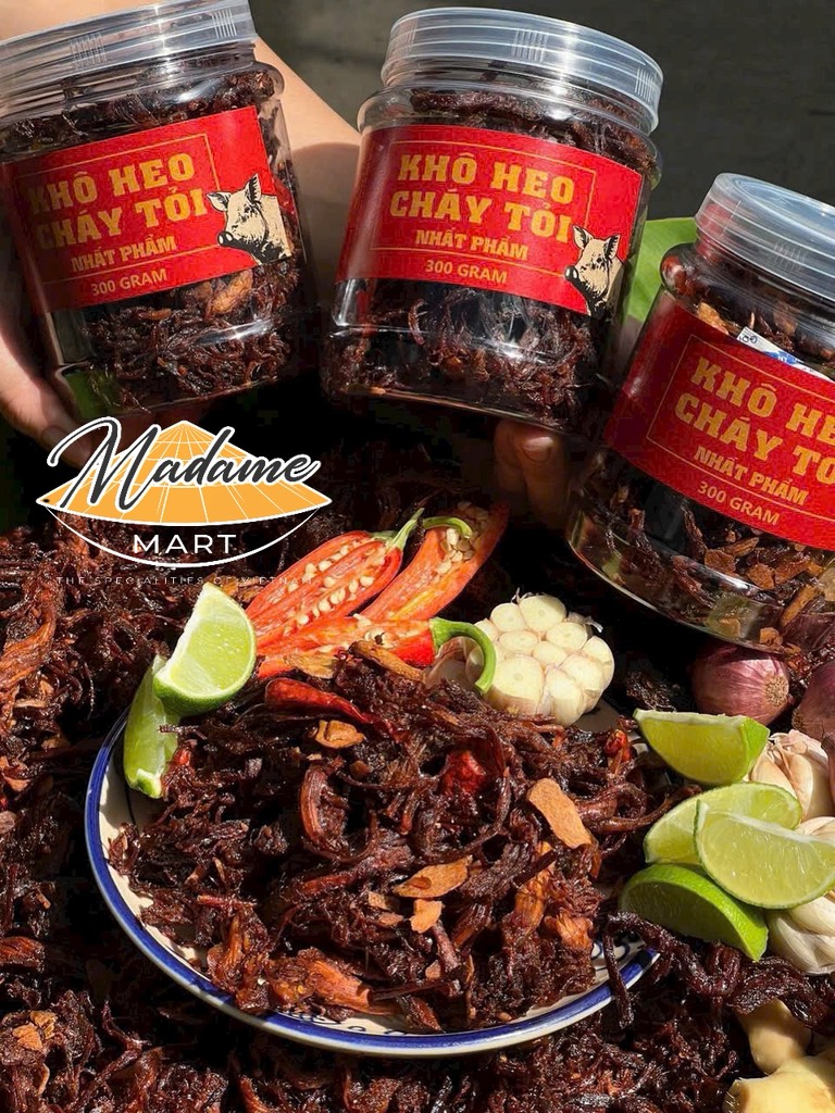 KHÔ HEO CHÁY TỎI (Hũ 300G)