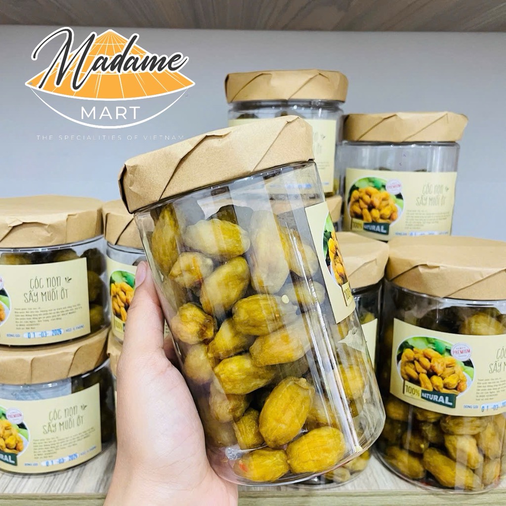 CÓC NON SẤY MUỐI ỚT (Hũ 500G)