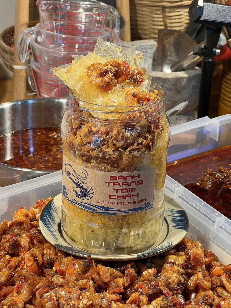 BÁNH TRÁNG TÔM CHÁY NGUYÊN CON (Hũ 300gr)