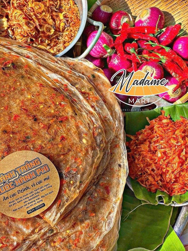 BÁNH TRÁNG DẺO TẮC HÀNH PHI RUỐC CAY (XẤP 500G)