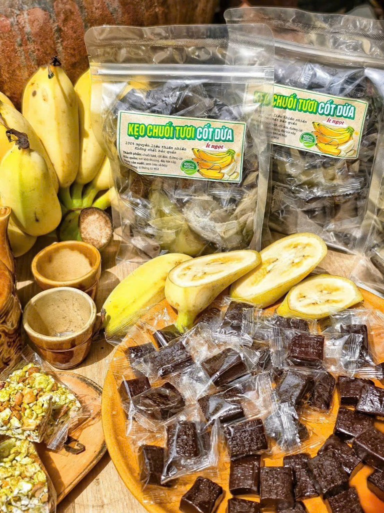 KẸO CHUỐI TƯƠI CỐT DỪA (500G)