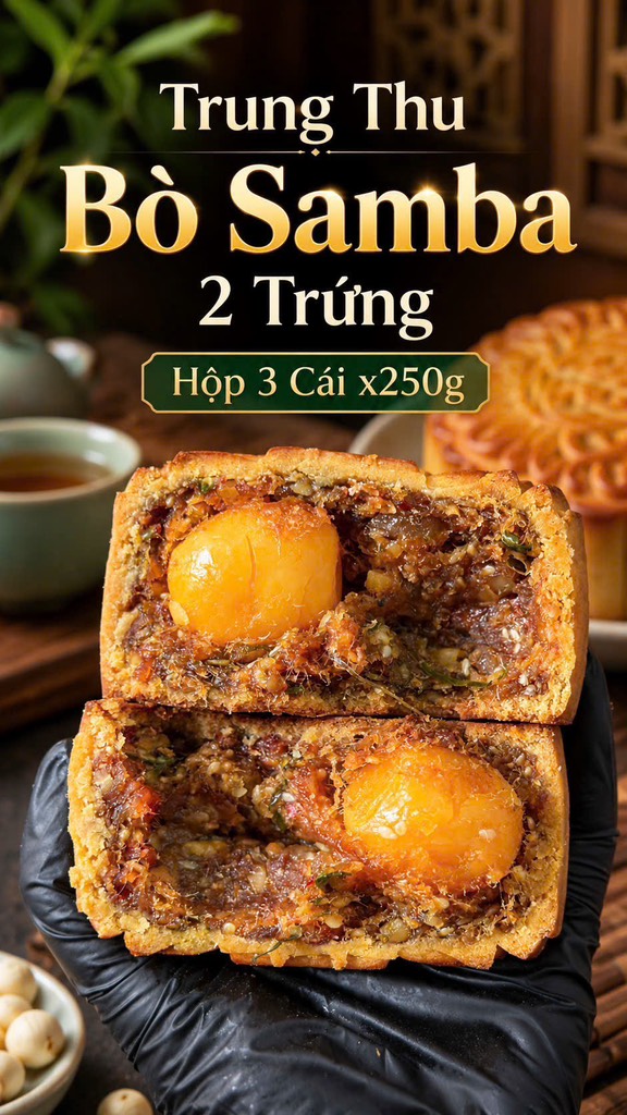 TRUNG THU BÒ SAMBA 2 TRỨNG (cái 220-250gr)
