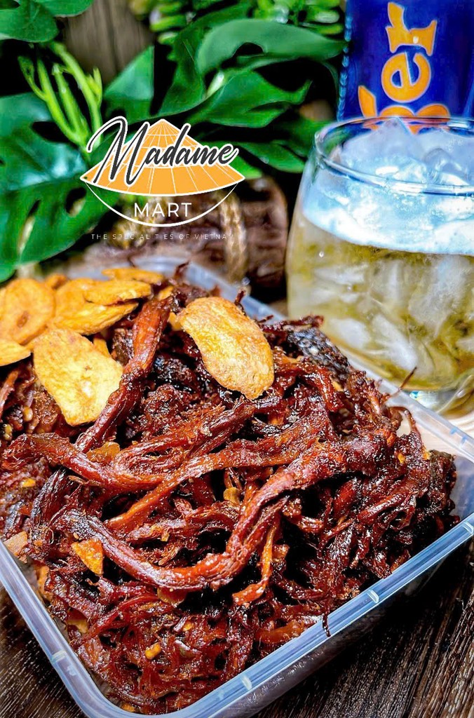 KHÔ HEO CHÁY TỎI (Hũ 500G)