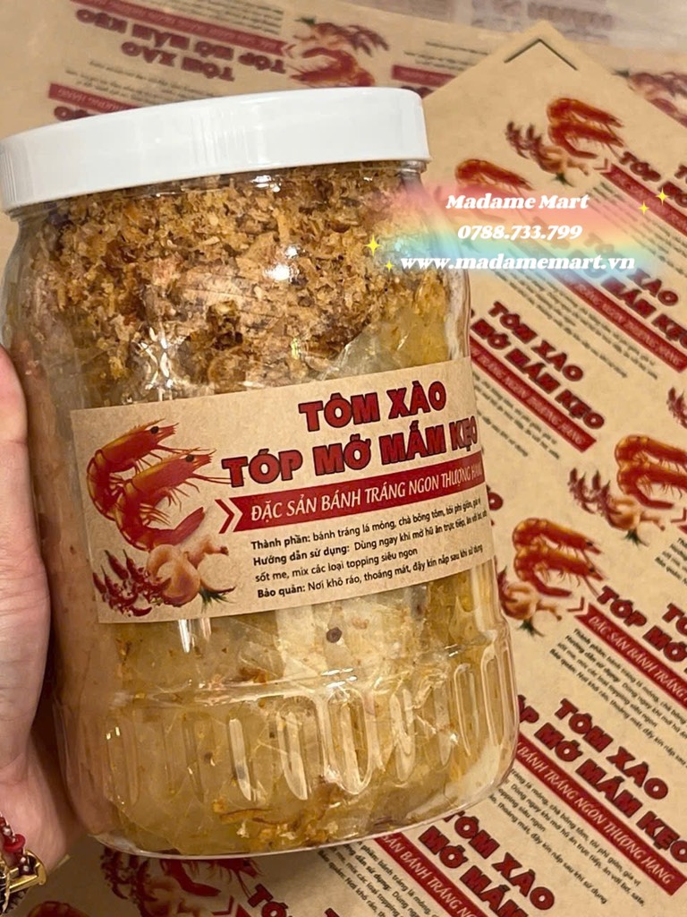 TRÁNG TÔM XÀO TÓP MỠ (Hũ 300G)
