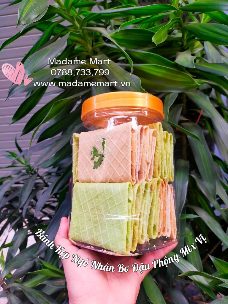BÁNH KẸP NGÒ NHÂN BƠ ĐẬU PHỘNG