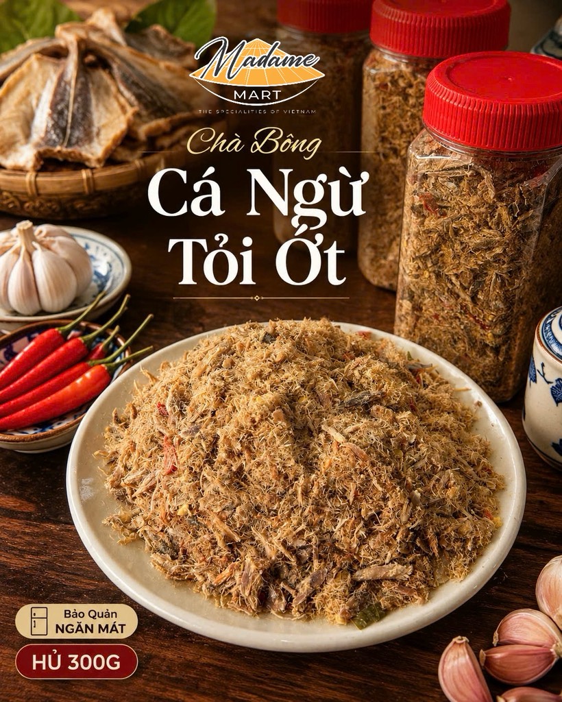 CHÀ BÔNG CÁ NGỪ TỎI ỚT