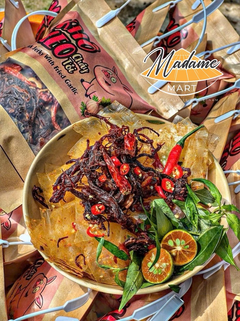 BÁNH TRÁNG KHÔ HEO CHÁY TỎI