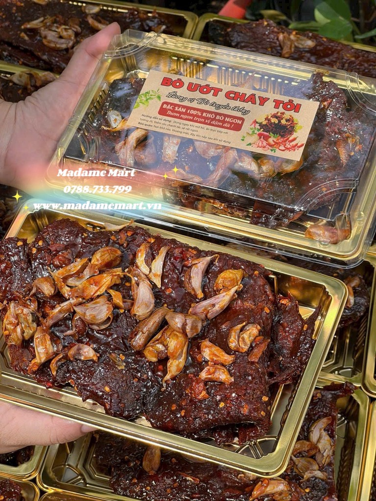 BÒ ƯỚT CHÁY TỎI (Hộp 250G)