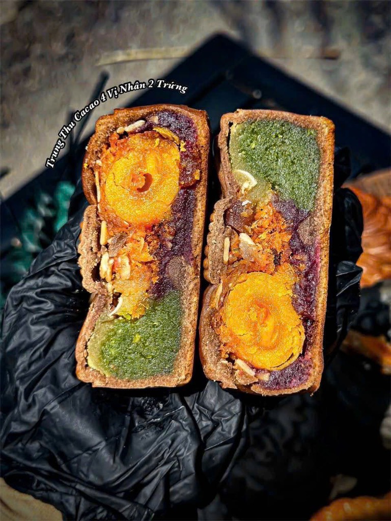 TRUNG THU CACAO 4 VỊ NHÂN 2 TRỨNG (cái 200-220gr)
