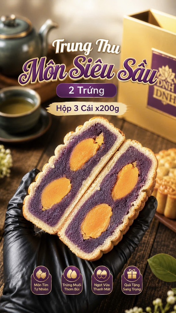 TRUNG THU KHOAI MÔN SIÊU SẦU 2 TRỨNG (cái 200-220gr)
