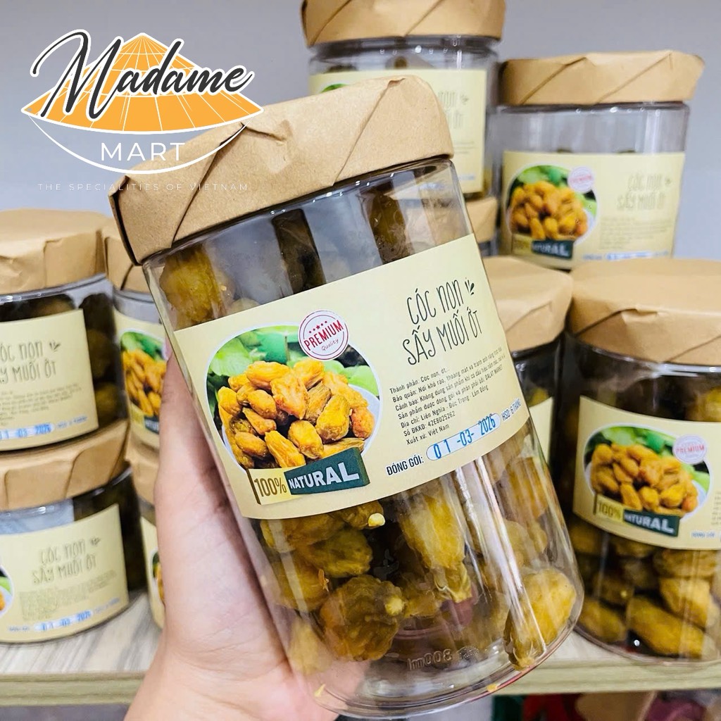 CÓC NON SẤY MUỐI ỚT (Hũ 500G)