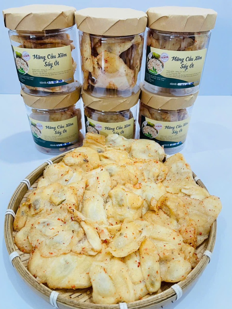 MÃNG CẦU SẤY MUỐI ỚT (Hũ 300G)