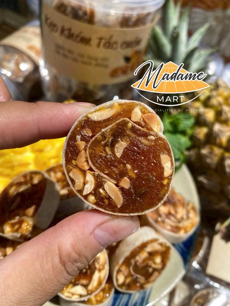 KẸO KHÓM CUỘN SÊN TẮC (TÚI 500G)