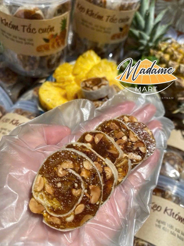 KẸO KHÓM CUỘN SÊN TẮC (TÚI 500G)