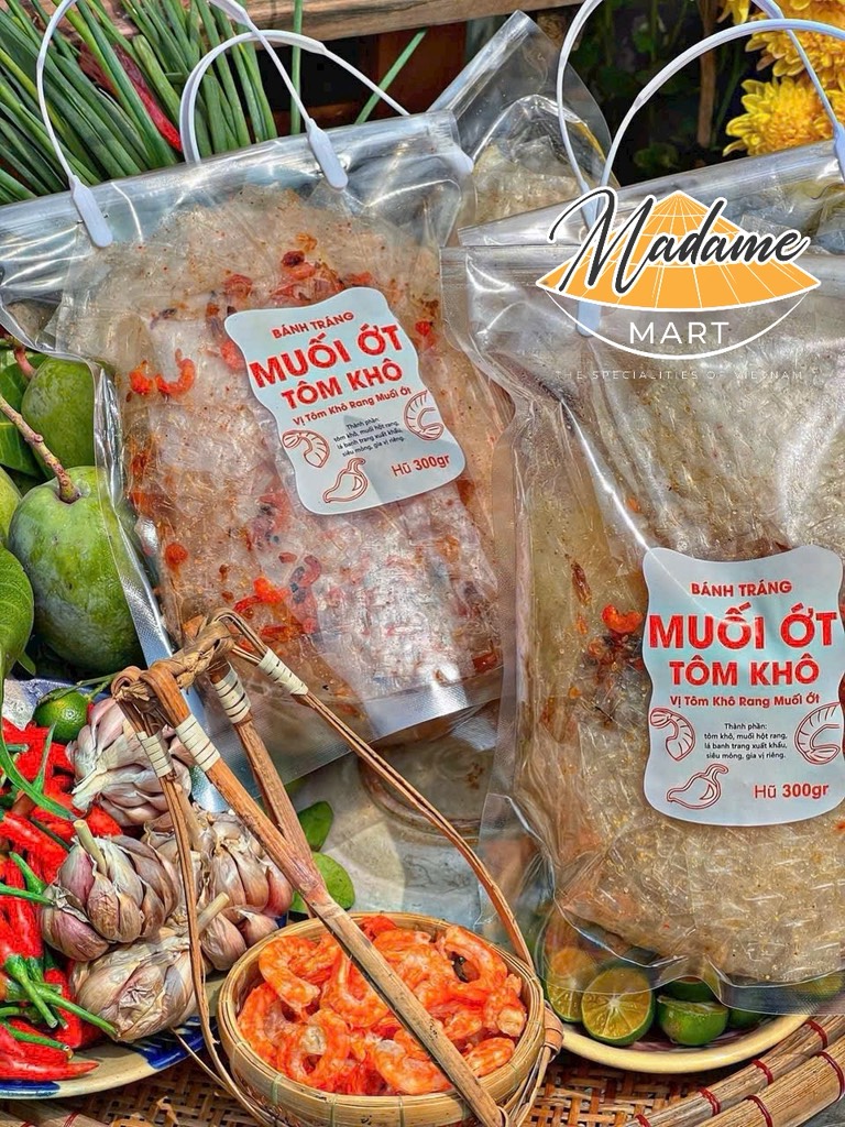 BÁNH TRÁNG MUỐI ỚT TÔM KHÔ