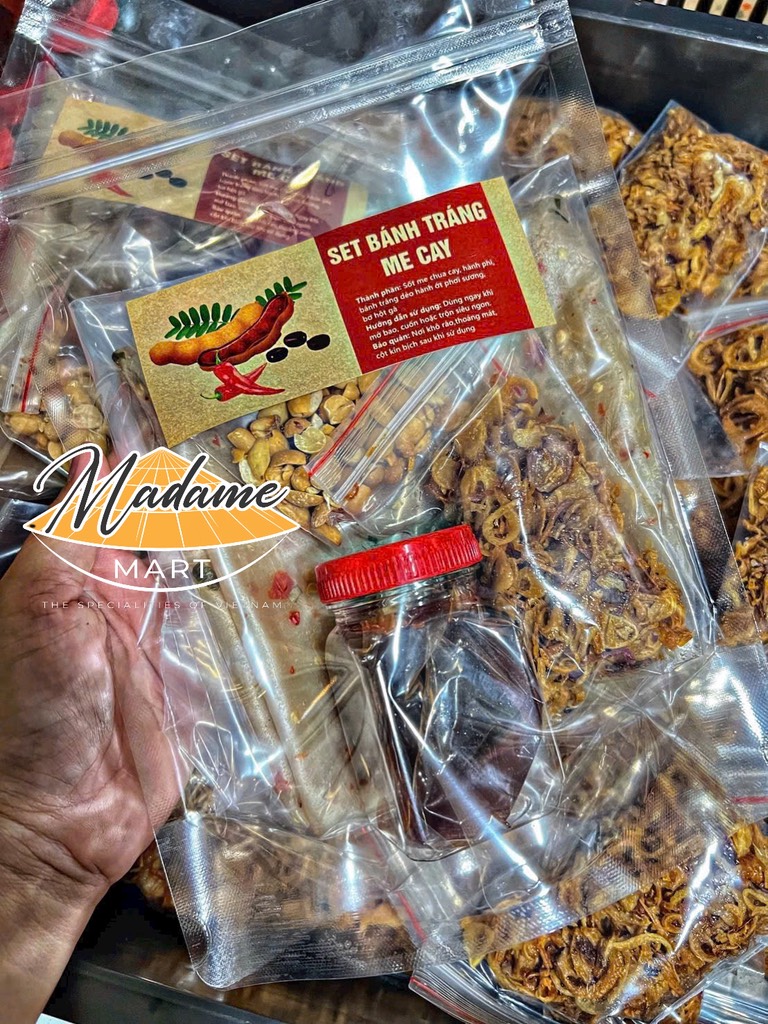 SET BÁNH TRÁNG SỐT ME CAY (Set 500G)