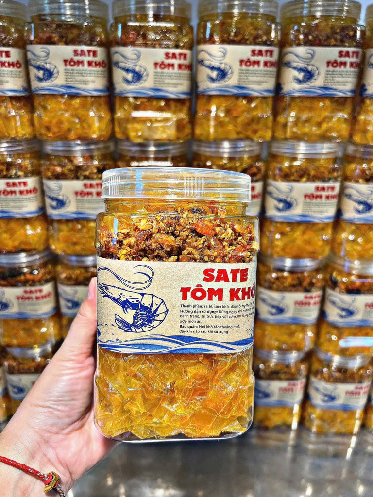 TRÁNG SATE LONG AN MIX SATE TÔM KHÔ (Hủ 300G)