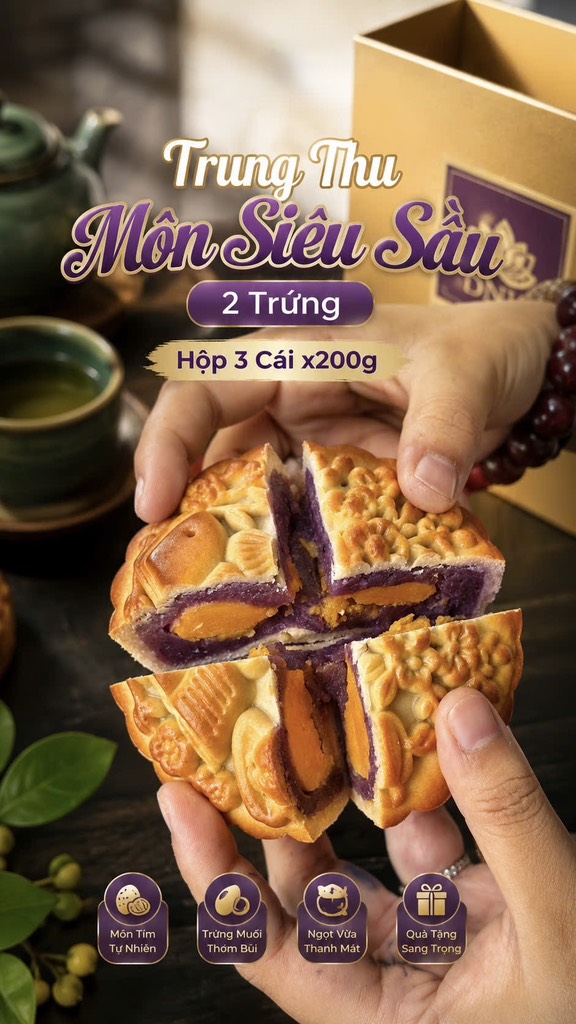 TRUNG THU KHOAI MÔN SIÊU SẦU 2 TRỨNG (cái 200-220gr)