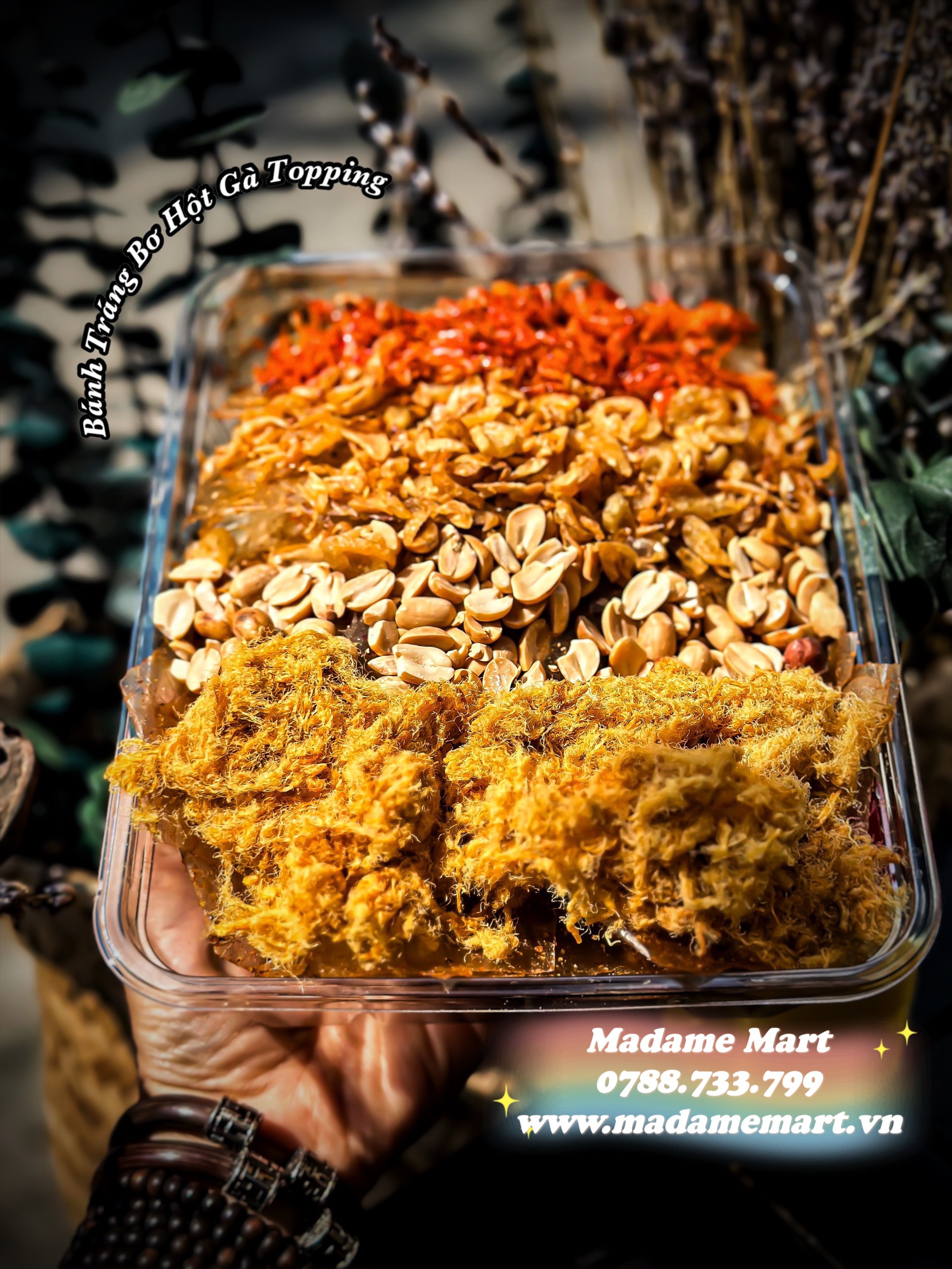 BÁNH TRÁNG BƠ HỘT GÀ TOPPING
