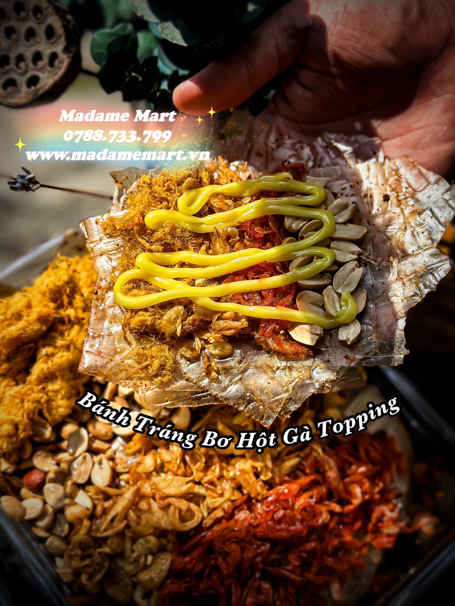 BÁNH TRÁNG BƠ HỘT GÀ TOPPING