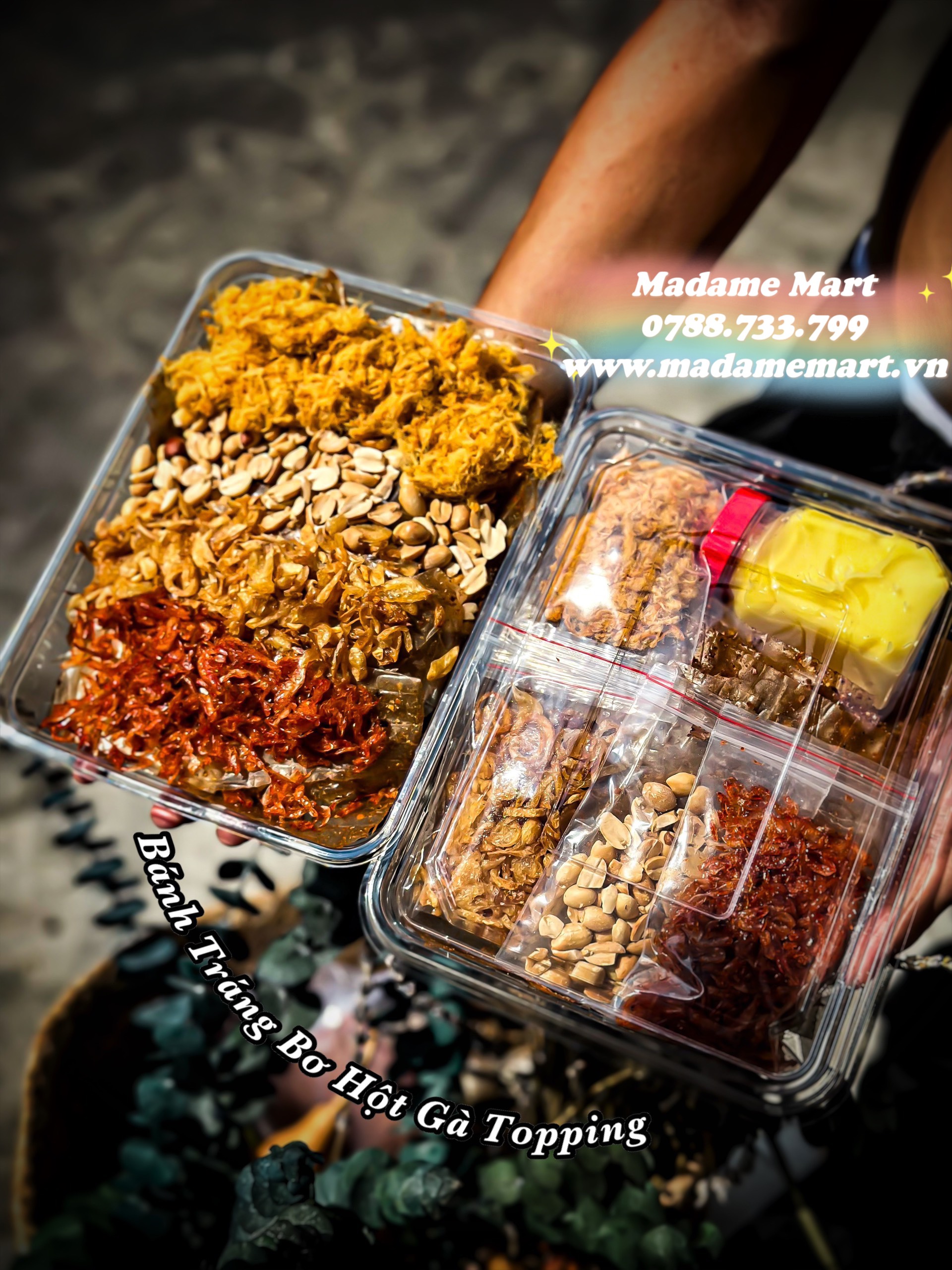 BÁNH TRÁNG BƠ HỘT GÀ TOPPING