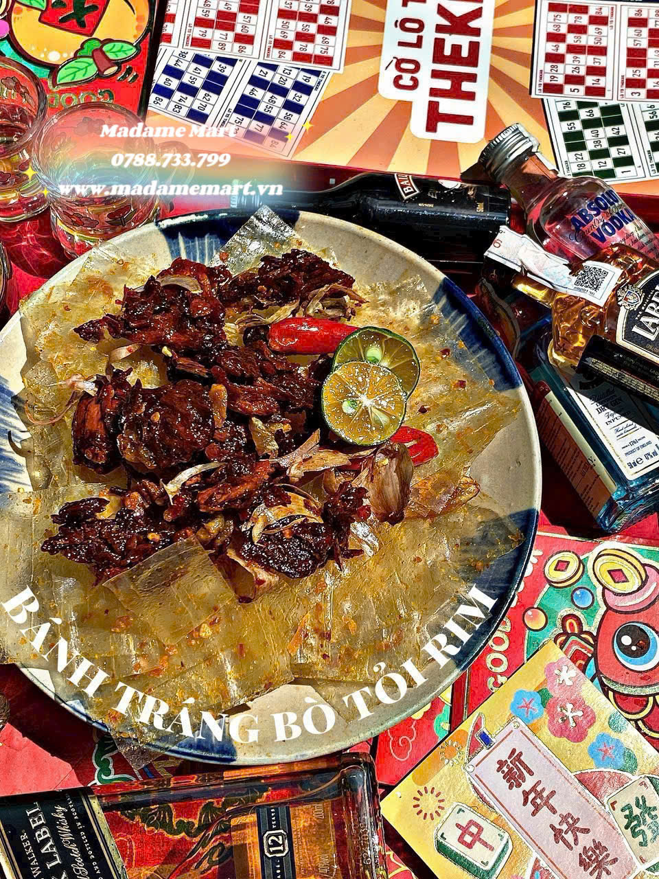 BÁNH TRÁNG BÒ TỎI RIM (Hũ 300G)
