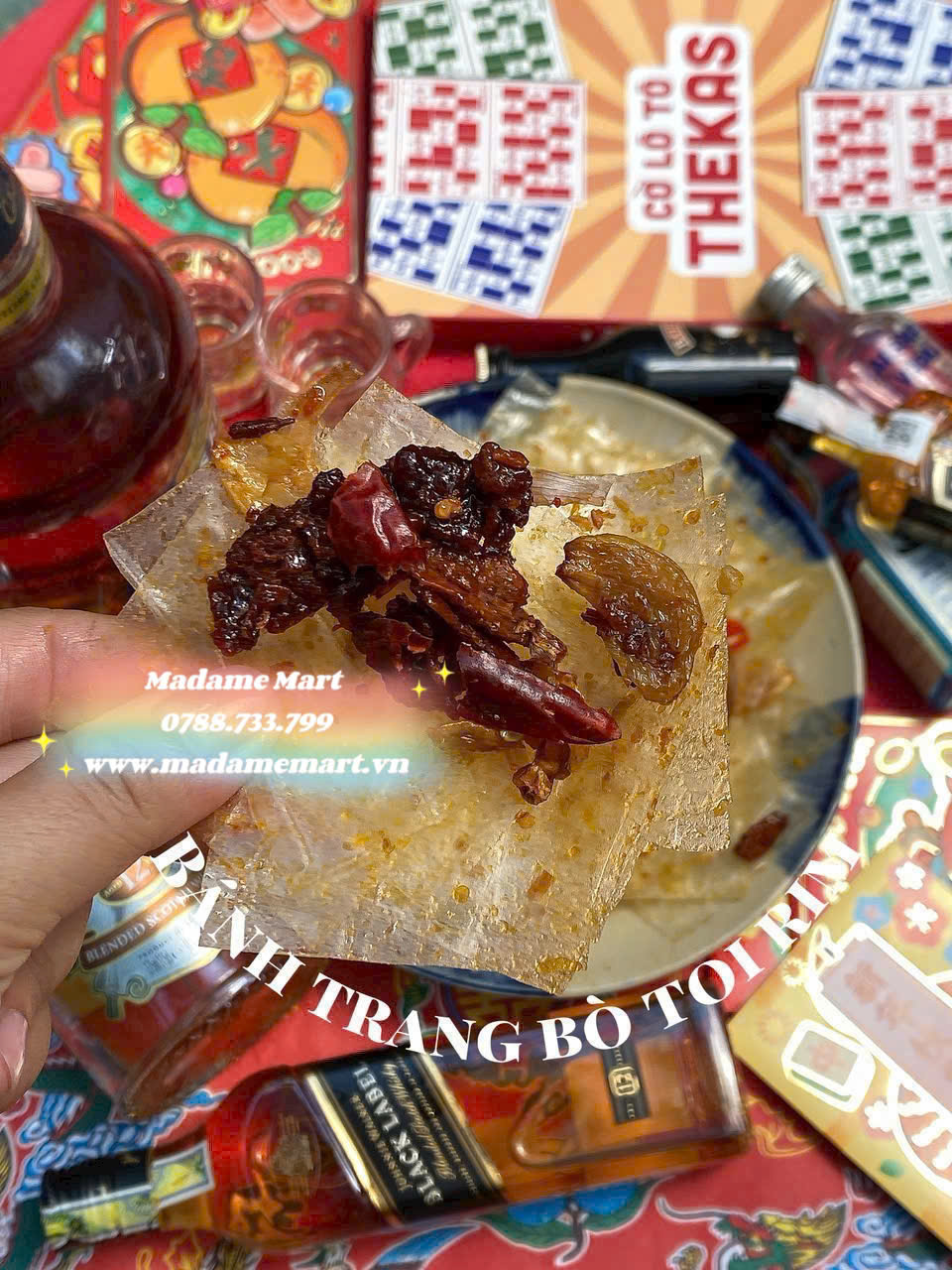 BÁNH TRÁNG BÒ TỎI RIM (Hũ 300G)