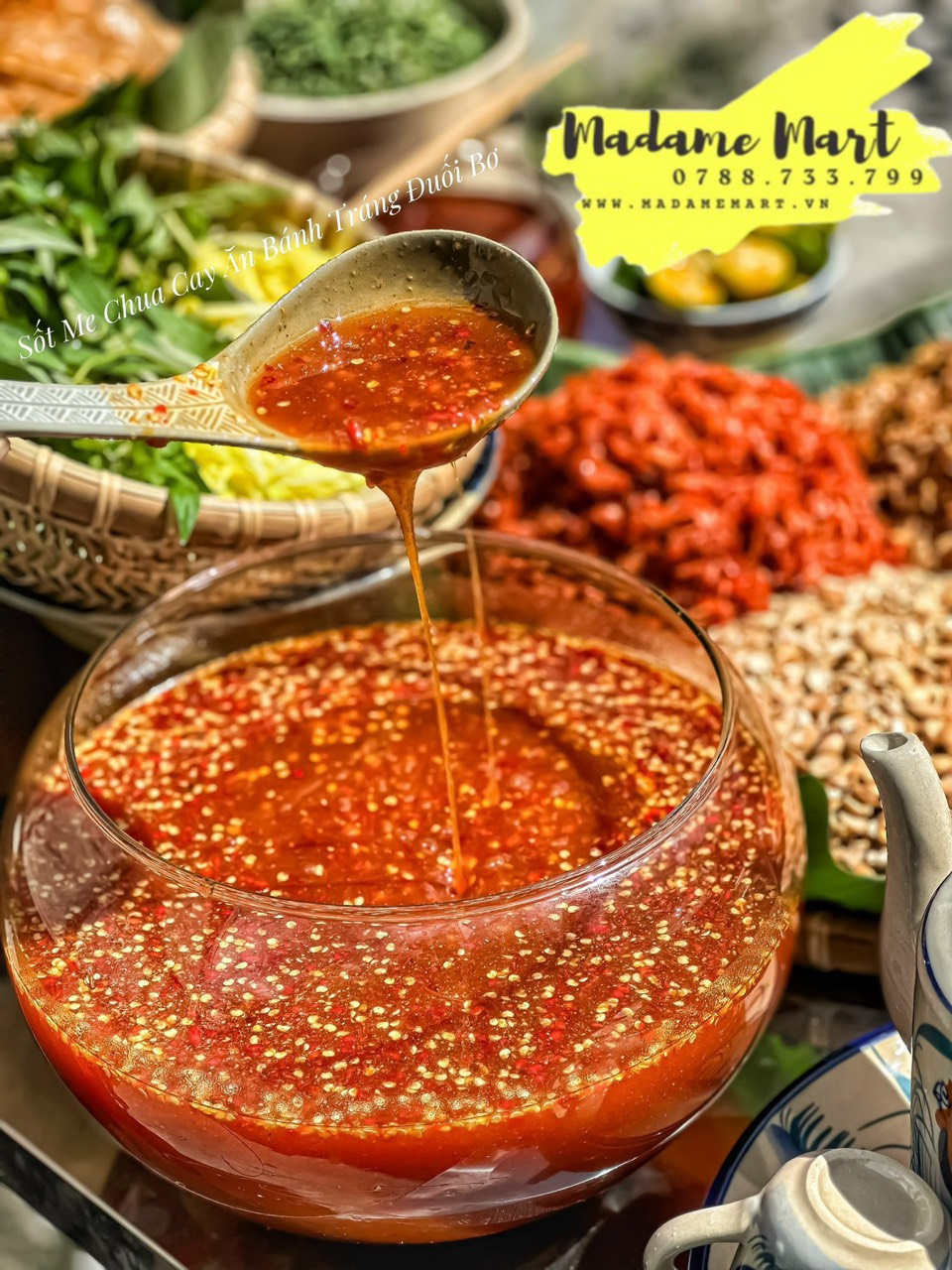 BÁNH TRÁNG ĐUỐI BƠ CHẤM ME