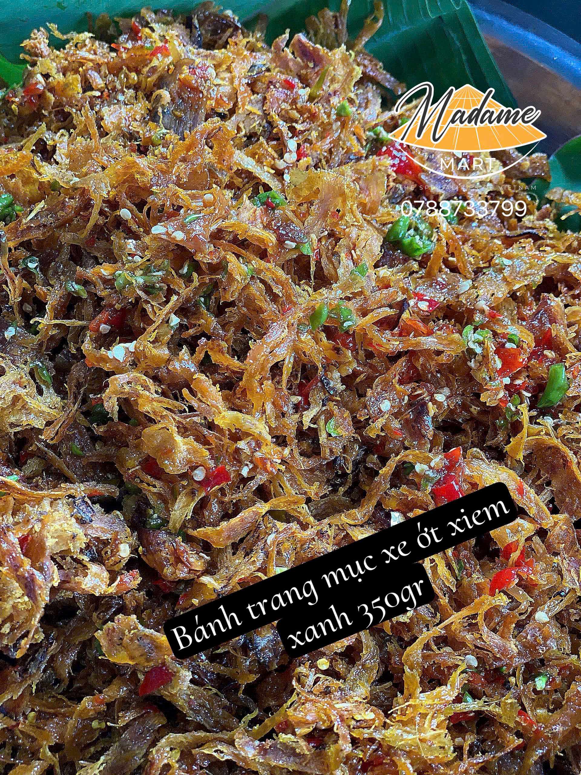 BÁNH TRÁNG MỰC XÉ ỚT XIÊM XANH (Hũ 350G)