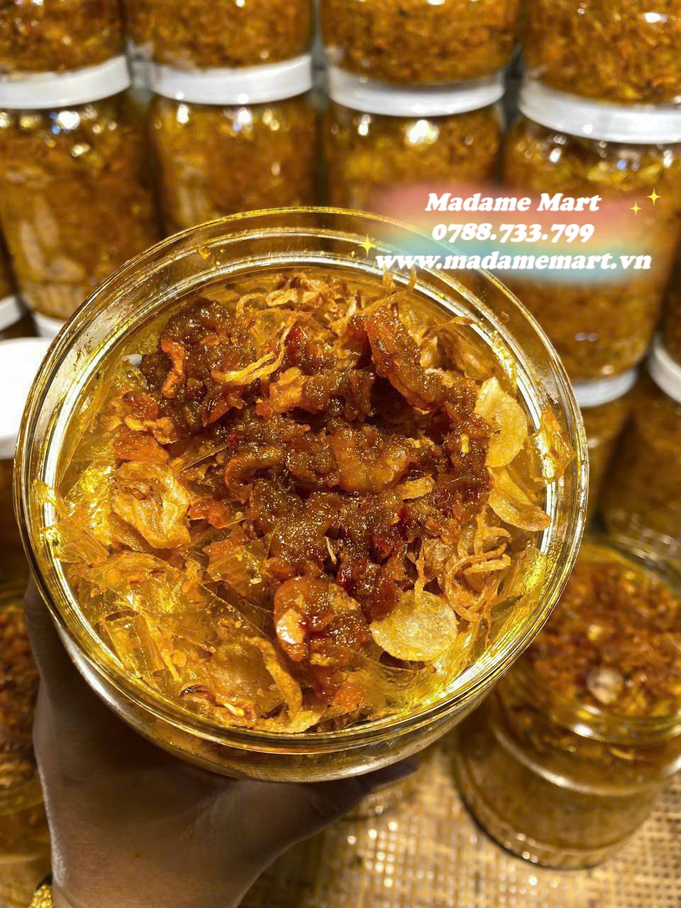 TRÁNG SATE LONG AN MIX SATE TÔM KHÔ (Hủ 300G)