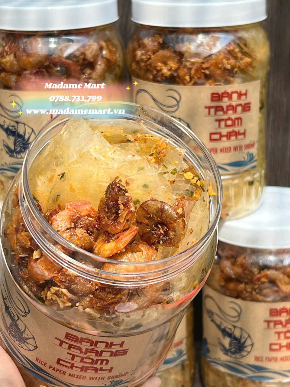 BÁNH TRÁNG TÔM CHÁY TỎI (Hủ 300G)