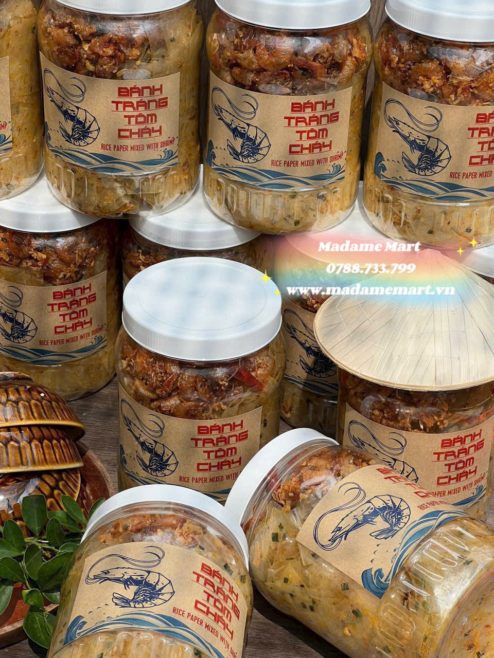 BÁNH TRÁNG TÔM CHÁY TỎI (Hủ 300G)