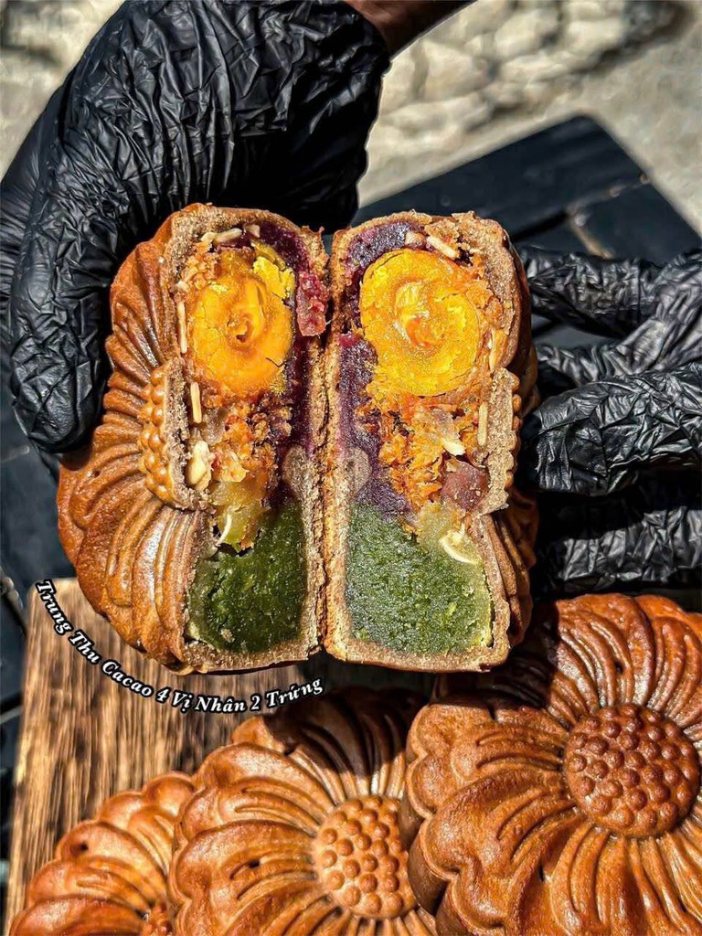 TRUNG THU CACAO 4 VỊ NHÂN 2 TRỨNG (cái 200-220gr)