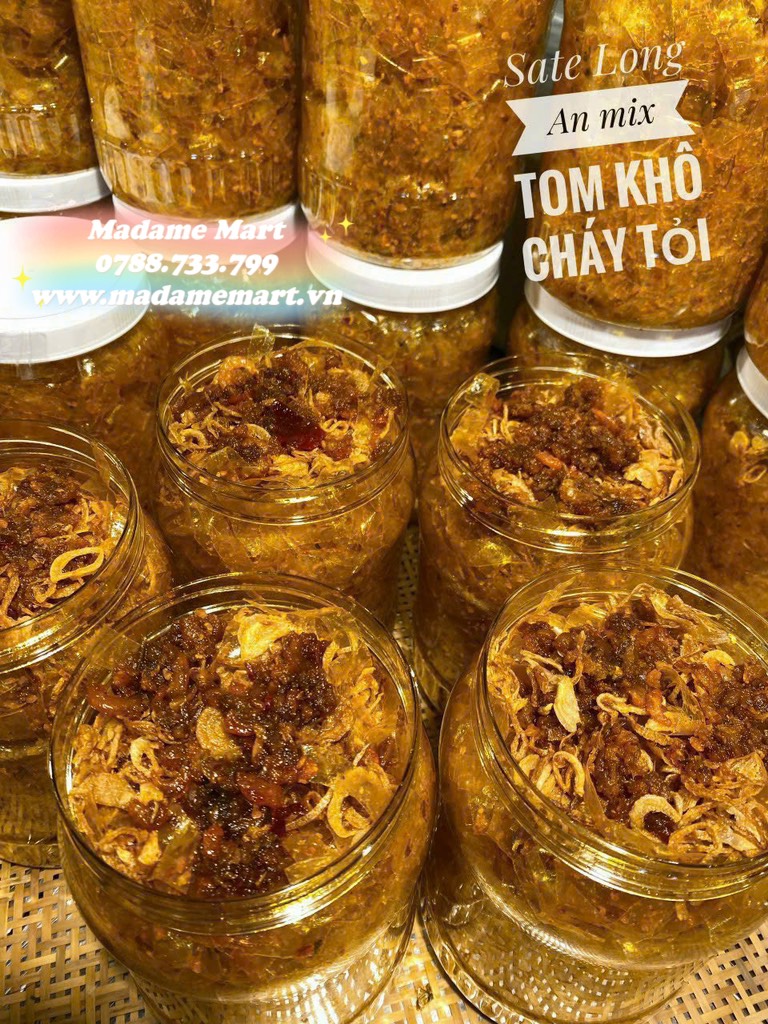 TRÁNG SATE LONG AN MIX SATE TÔM KHÔ (Hủ 300G)