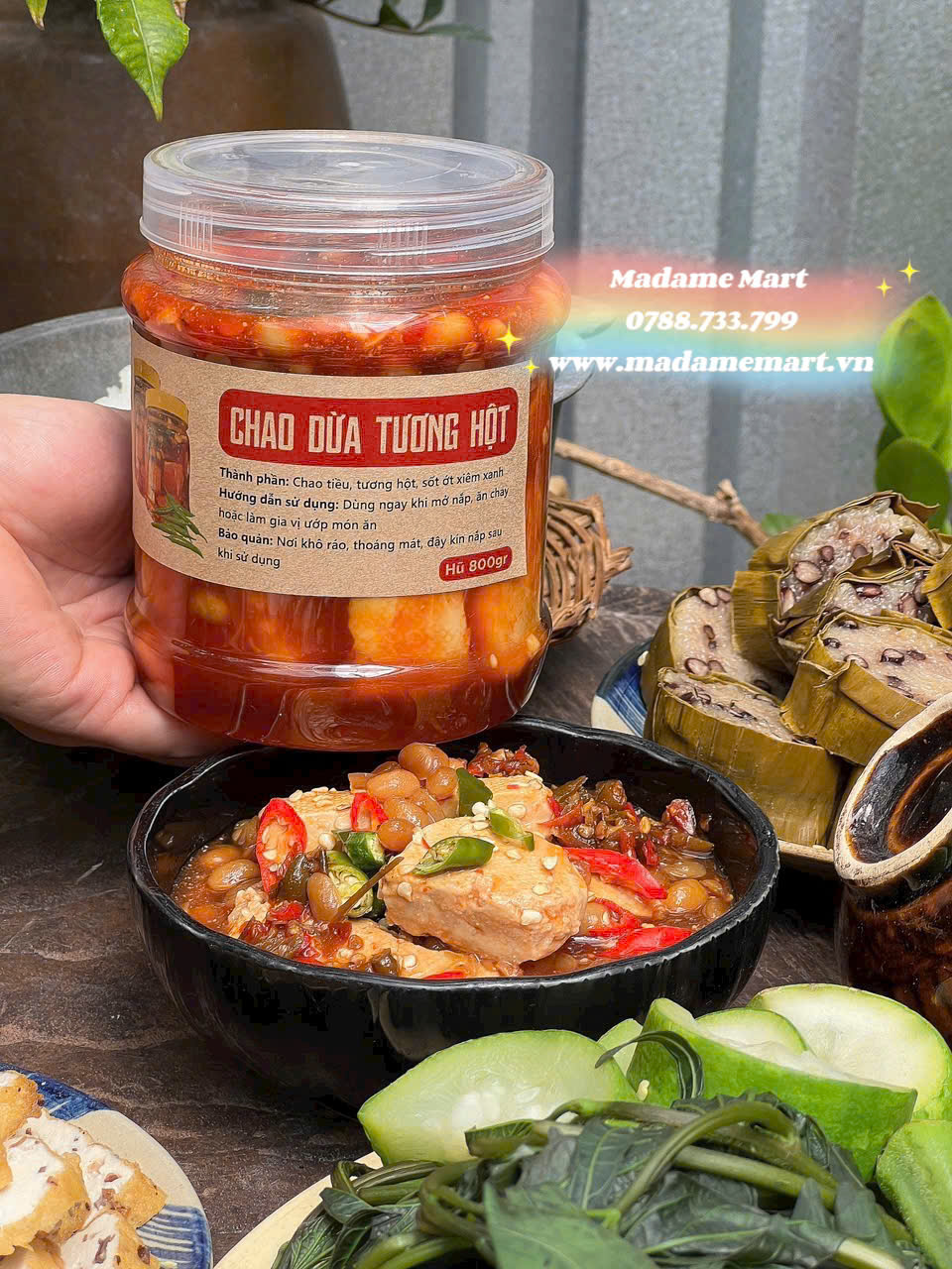 CHAO ỚT XIÊM TƯƠNG HỘT (Hộp 800G)