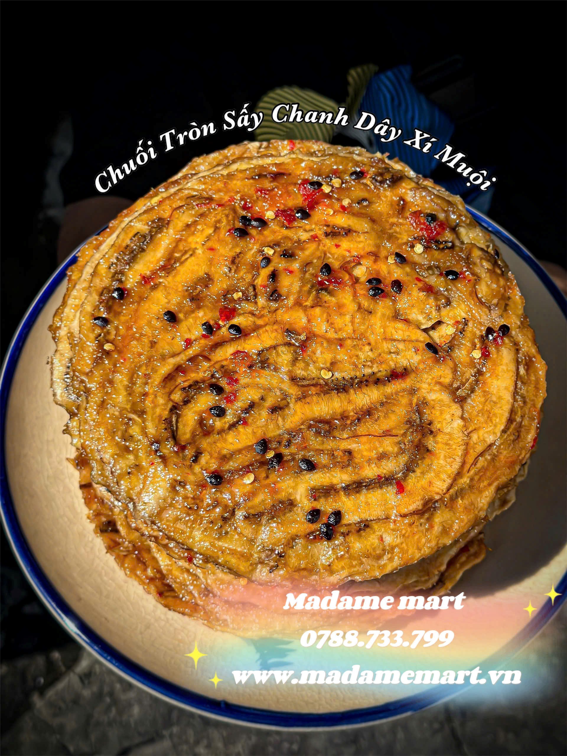 CHUỐI TRÒN SẤY CHANH DÂY (500G)