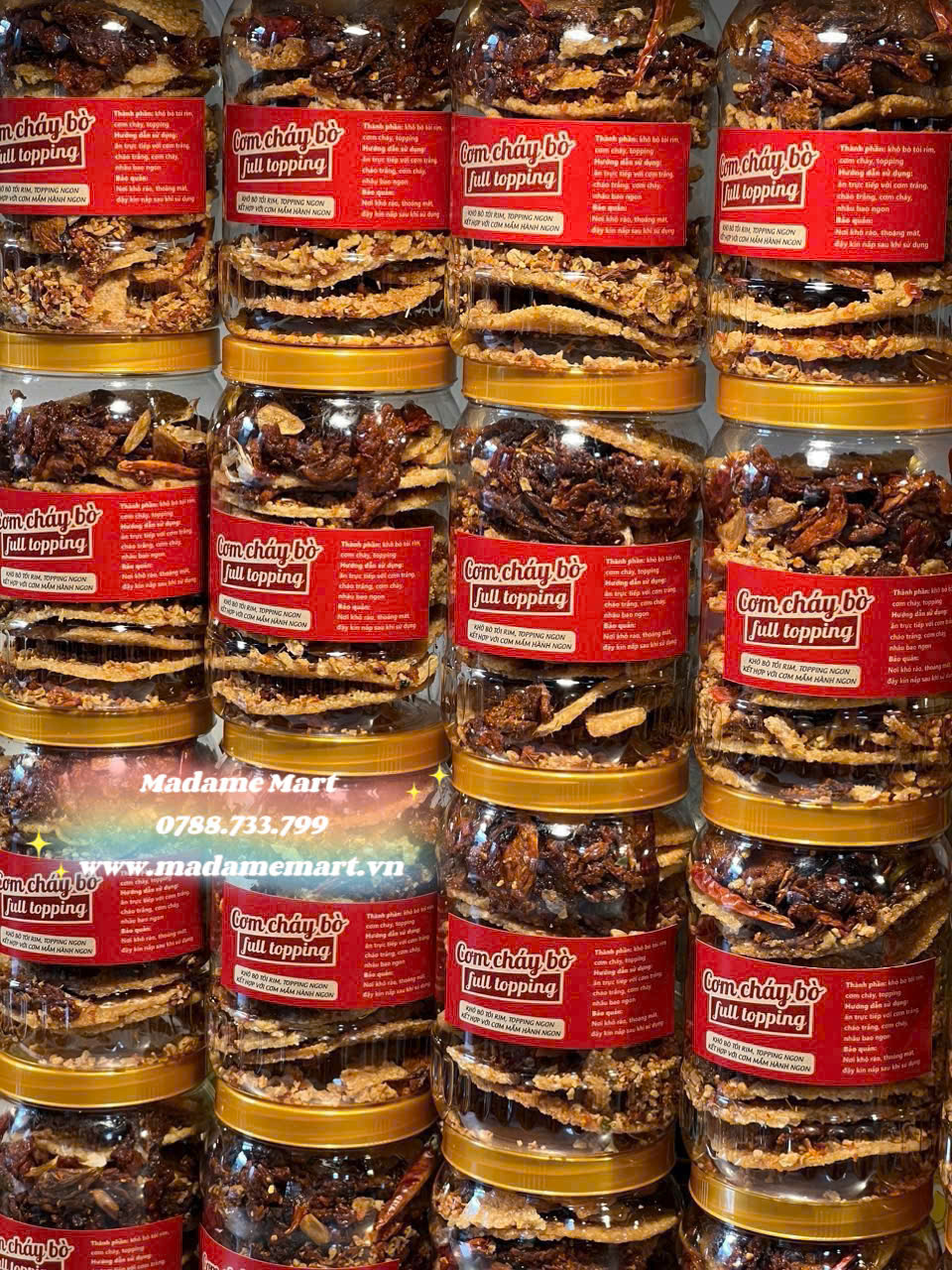 CƠM CHÁY BÒ FULL TOPPING (Hũ 500G)