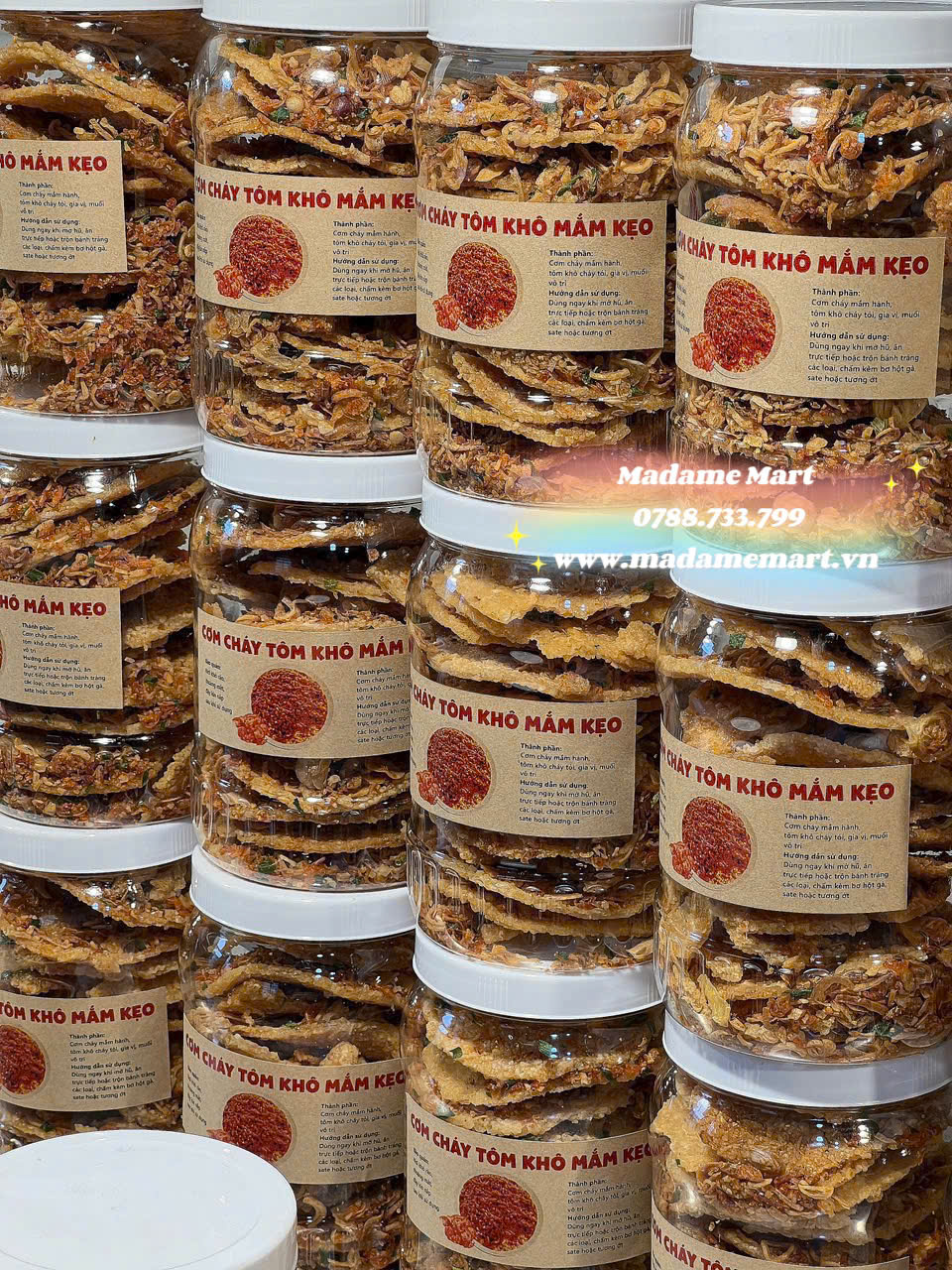 CƠM CHÁY TÔM KHÔ MẮM KẸO (Hũ 500G)