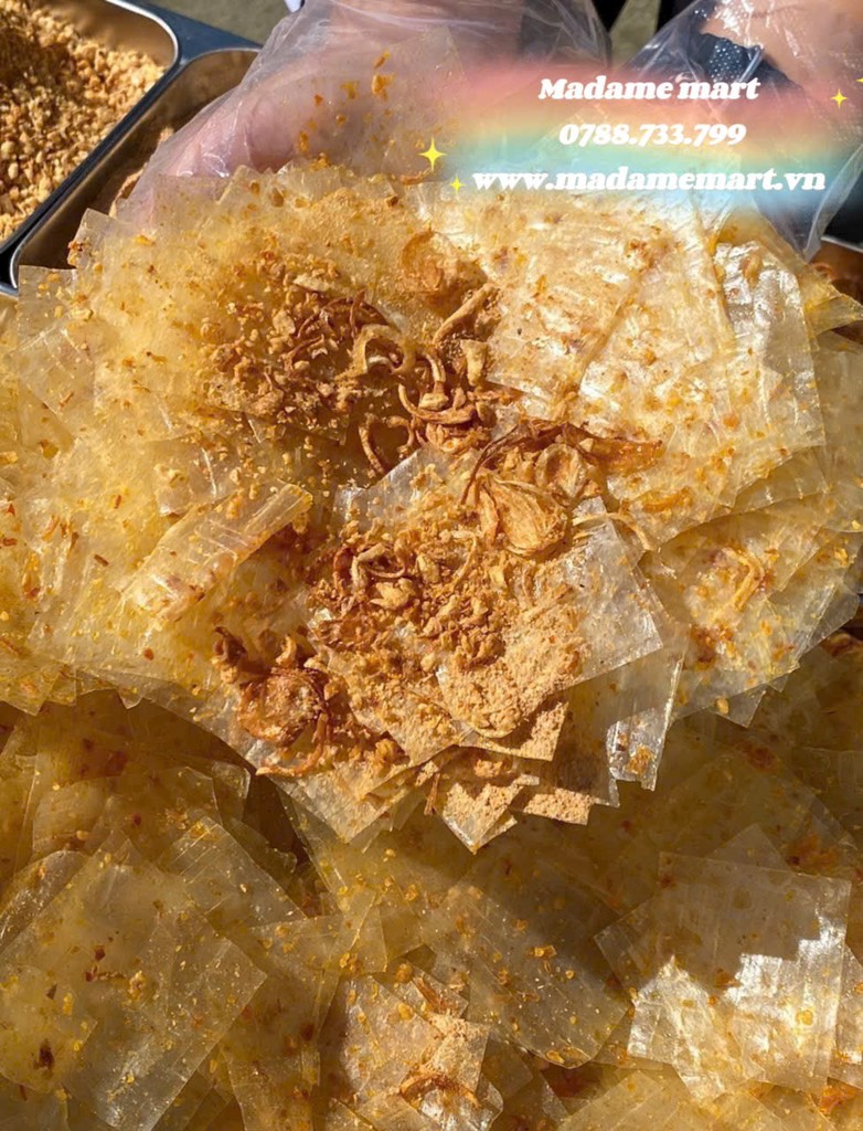 BÁNH TRÁNG LÁ TỎI HÀNH PHI CHAY (Hủ 300G)