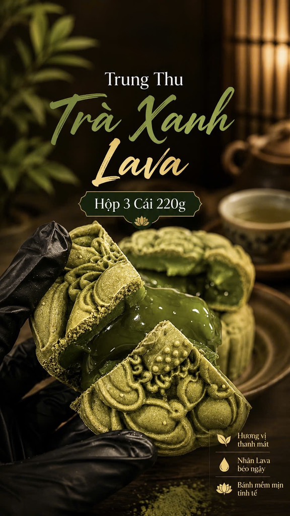 TRUNG THU TRÀ XANH LAVA (cái 220-250gr)