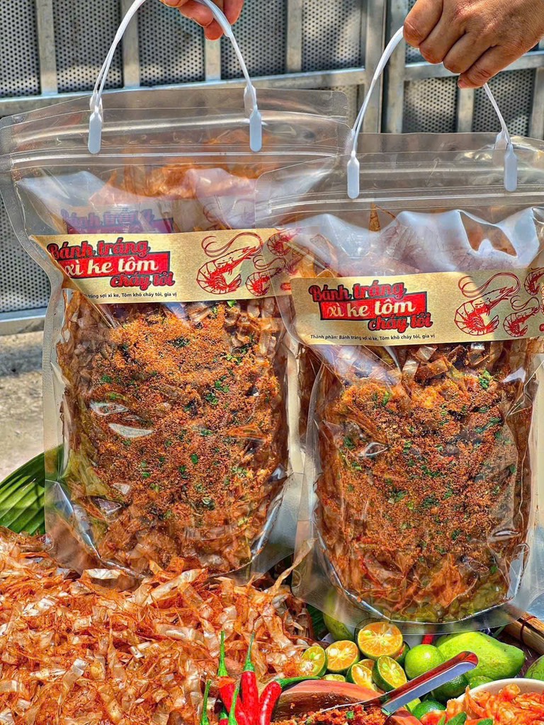 BÁNH TRÁNG XÌ KE TÔM CHÁY TỎI (BigSize 350G)