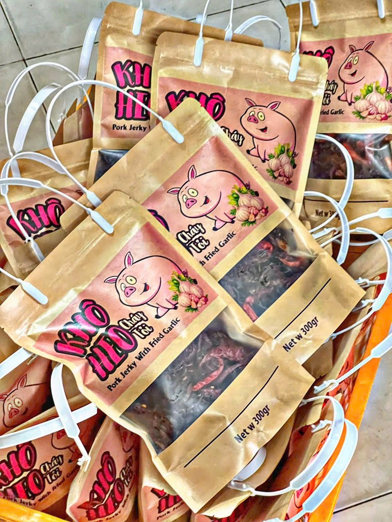 KHÔ HEO CHÁY TỎI (Túi 300G)