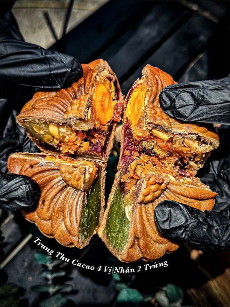 TRUNG THU CACAO 4 VỊ NHÂN 2 TRỨNG (cái 200-220gr)