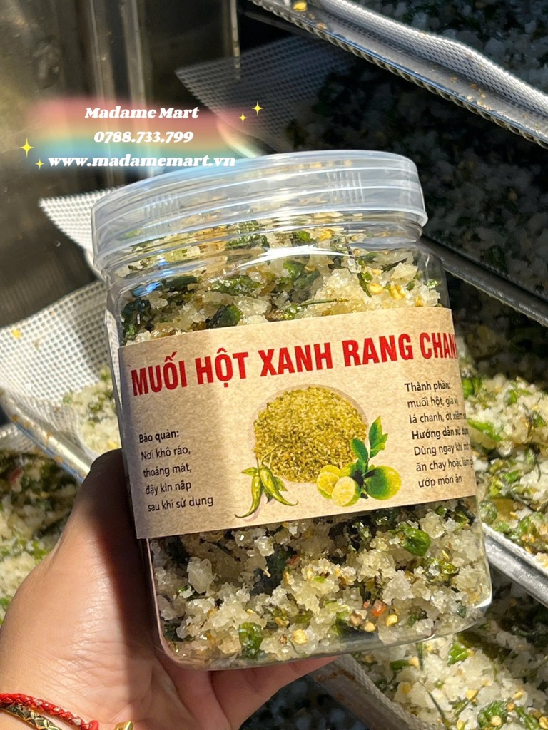MUỐI HỘT XANH RANG CHANH (Hũ 500G)