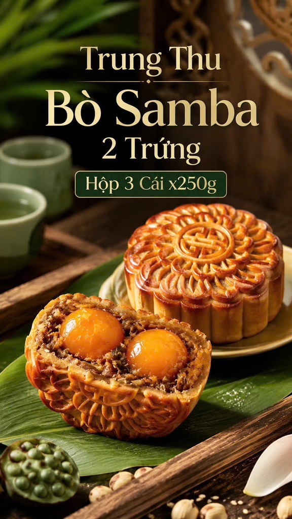 TRUNG THU BÒ SAMBA 2 TRỨNG (cái 220-250gr)