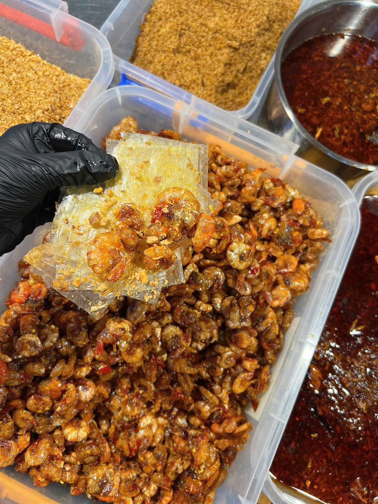 BÁNH TRÁNG TÔM CHÁY NGUYÊN CON (Hũ 300gr)