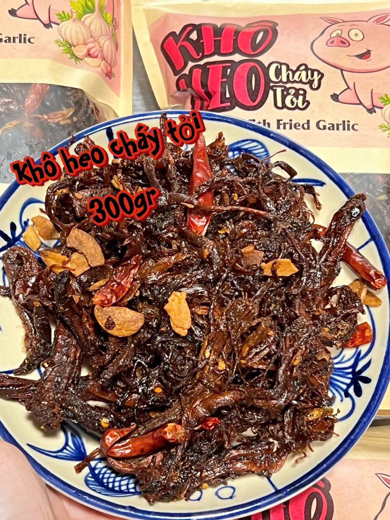 KHÔ HEO CHÁY TỎI (Túi 300G)