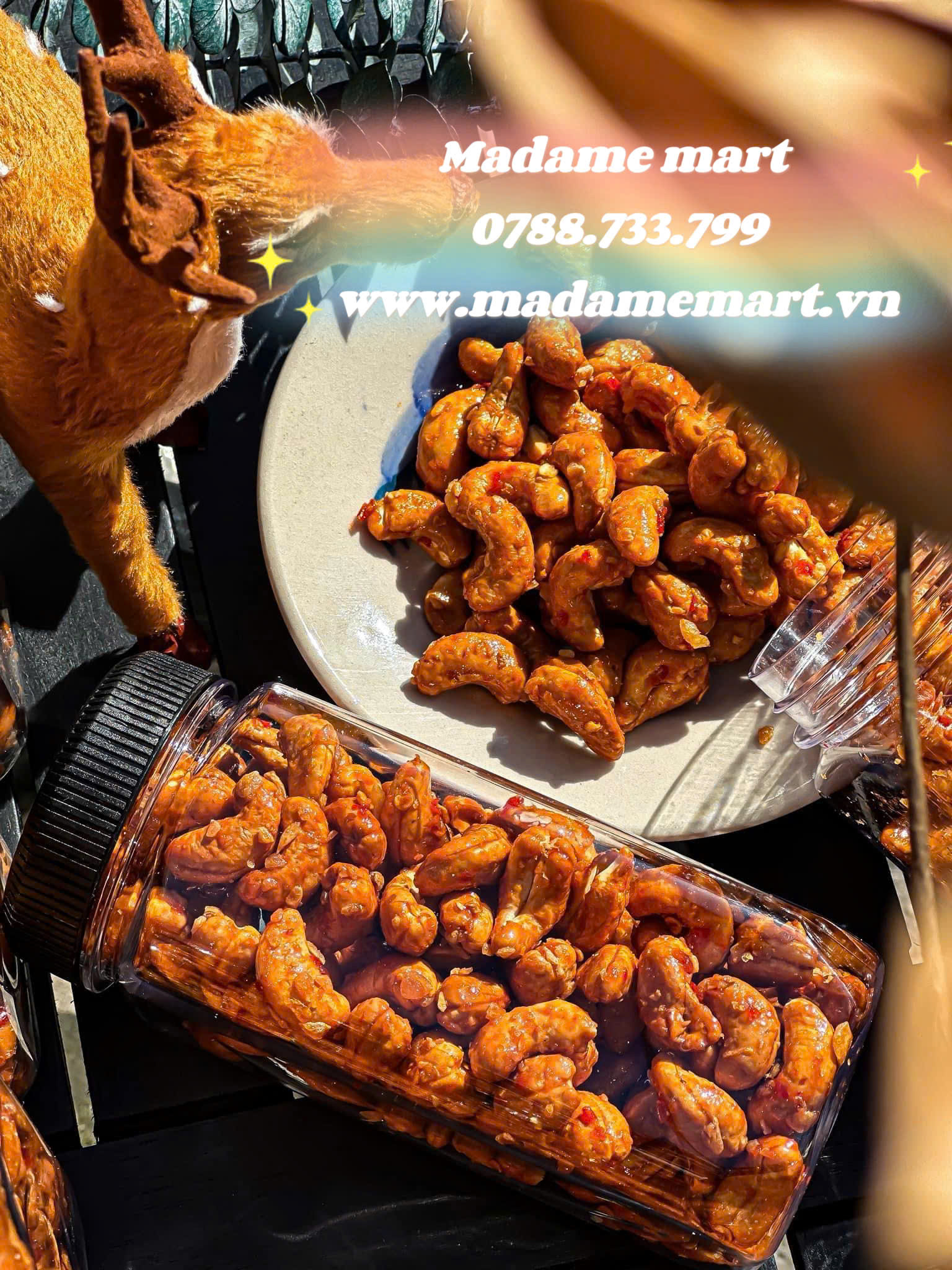 HẠT ĐIỀU NHẤT RANG MUỐI ỚT TỎI (Hũ 250G)